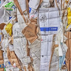 Image of cardboard squashed towards the camera