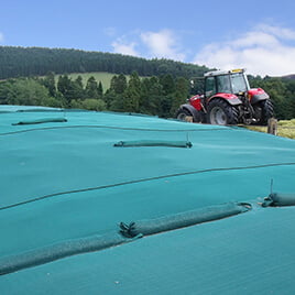 Silage Sheeting over a field